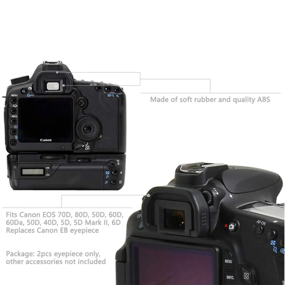 2 шт. для Canon EOS окуляр наглазник EB Замена 5D Mark II M2 6D 80D 70D 60D 60Da 50D 40D камера
