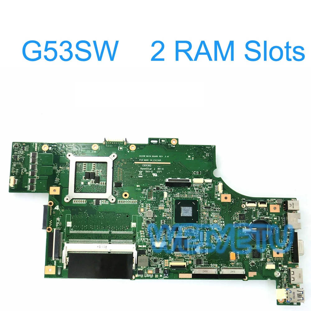 G53SW материнская плата с 2 слотами RAM для ASUS G53SX G53S ноутбук REV 0 100% протестирована |