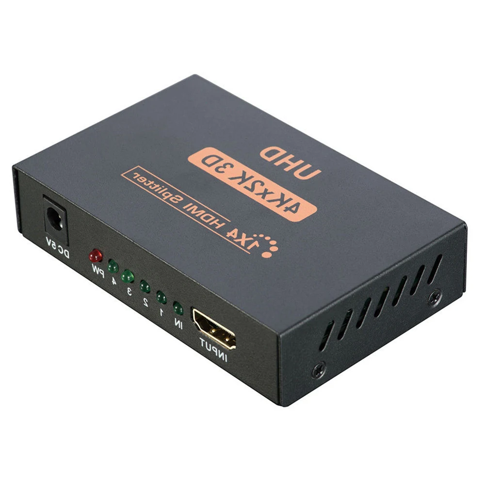 Ultra HD 4K 4 портовый HDMI сплиттер 1x4 ретранслятор усилитель 1080P 3D концентратор 1 в 4 из