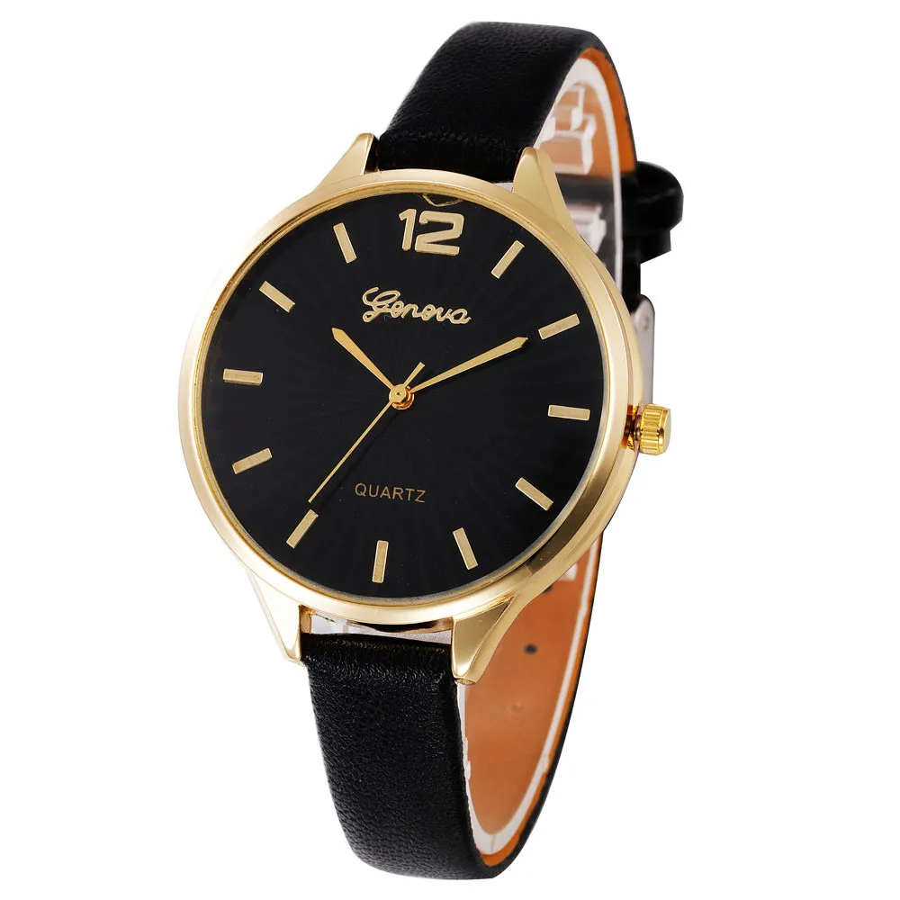 

2019 GENEVA Top Brand Watches Women Casual Girls Bracelets Watch For Men Women Leather Quartz Wrist Watch Saati relogio Clock *E