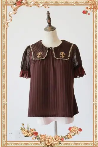 2017 новая летняя шифоновая блузка с короткими рукавами и вышивкой в виде креста