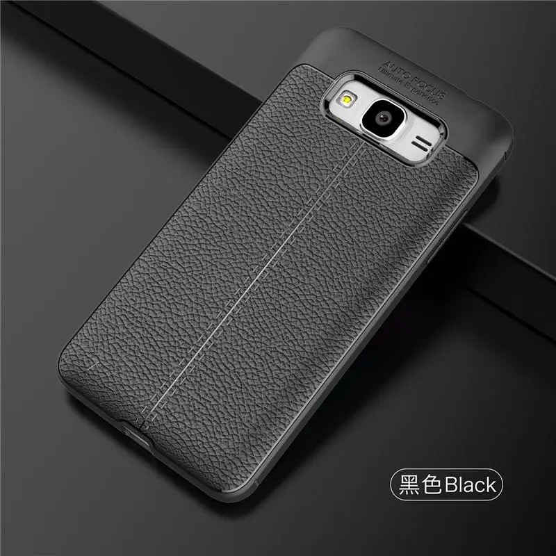 Litchi Pattern Rubber Soft TPU Case Back Cover for Samsung Galaxy J2 Prime G530 |