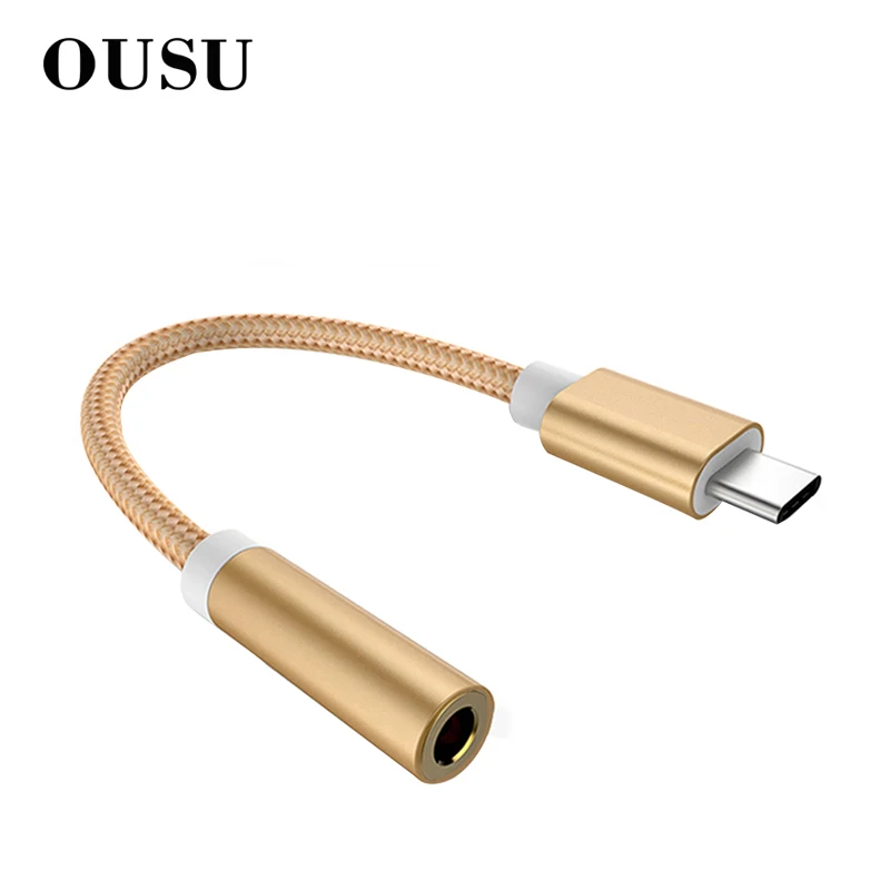 OUSU USB Type C до 3 5 мм аудио кабель для xiaomi mi 9 оригинальный наушников адаптер galaxy s9 plus