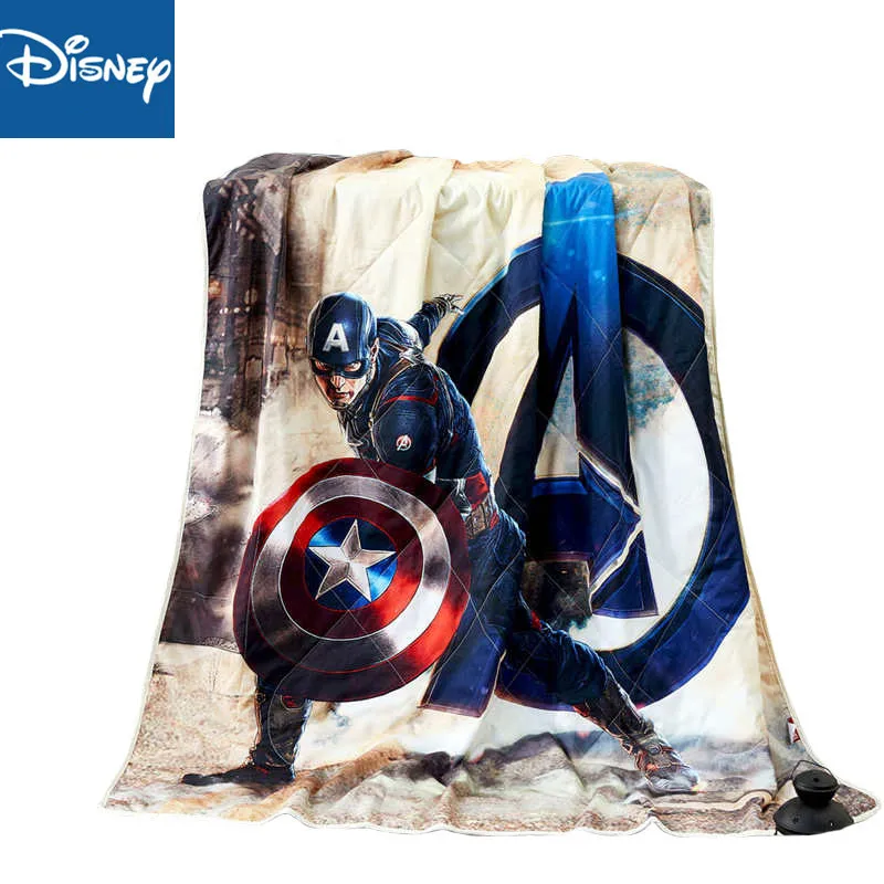 Disney детские постельные принадлежности фиолетовый marvel Капитан Америка летнее одеяло постельные простыни сшивание тонкое комфортное одеяло 79X91 дюймов Лидер продаж