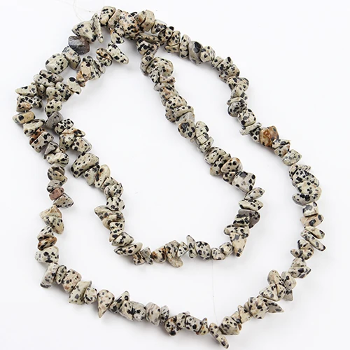 

LINSOIR 8-12mm Black Spot Loose Spacer Beads Irregular Perle Natural Stones Gravel Bulk Beads For Necklace Jewelry Making F2067