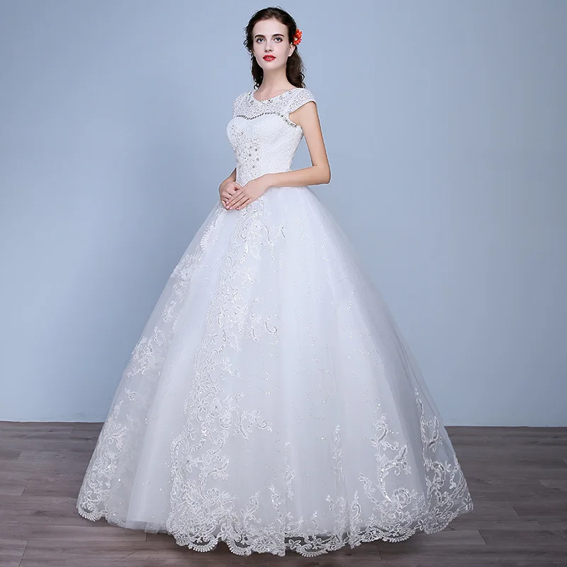 

2019 Vestido de Noiva Sexy Lace Short Sleeve Wedding Dress China Wedding Dresses Bohemian Ball Gown Casamento Wedding Dress