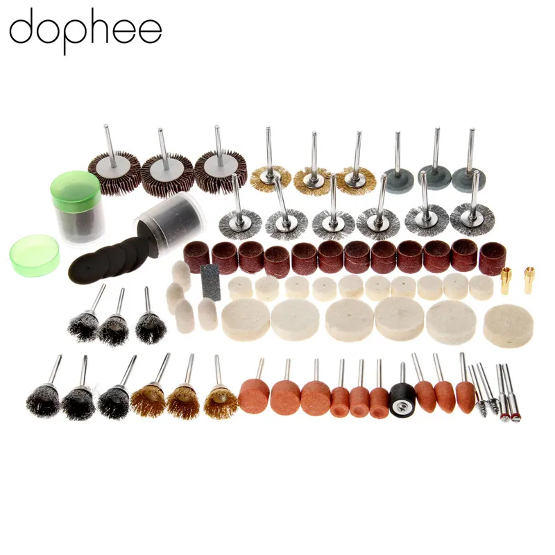 Dophee 145 шт. набор аксессуаров для вращающегося инструмента Dremel подходит резки