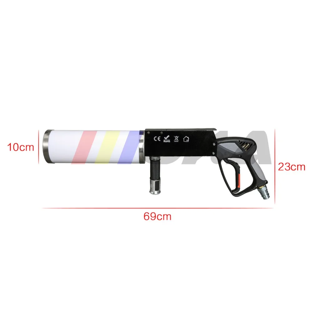 Испания сток светодиодный CO2 DJ пистолет RGB Co2 Cryo Fogger эффект FX струйная машина с 3 м
