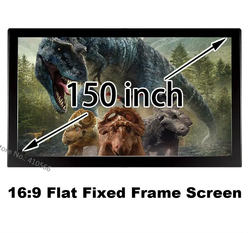 

Top Rank 16:9 Fixed Projector Projection Screen Matt White HD 150 Inch Flat Frame Screens For Theatre Mall 3D Presentation