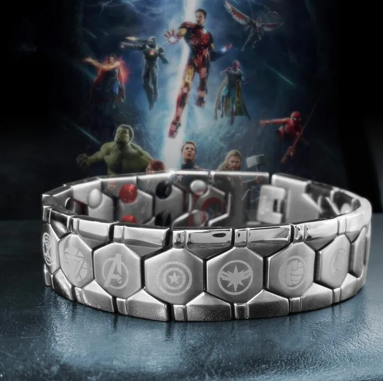 Мстители: Энергетический Браслет Endgame, ручная цепочка, Железный Человек-паук, Тор, титановая сталь, косплей, подарок, регулируемый