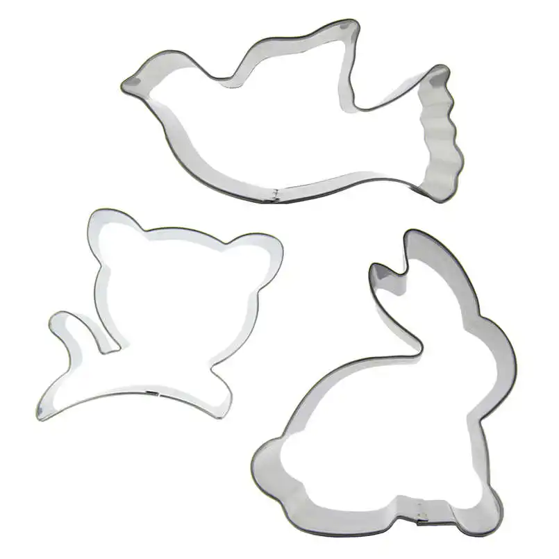 Кот домашний голубь белый кролик в форме 3 шт бисквитные формы для резки