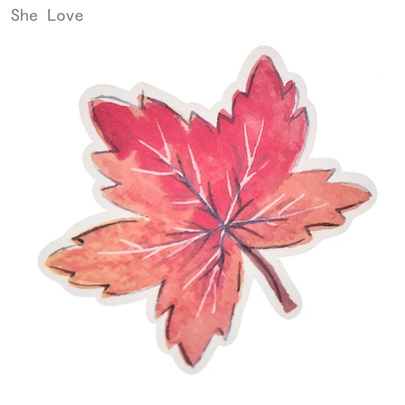 She Love 50 шт. осенние листья цветочные бумажные наклейки DIY канцелярские украшения этикетки ремесло