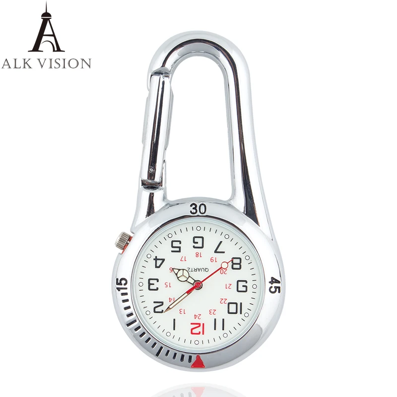Carabiner Clip Pocket Watch for Nurse Fob Medical Sports Watches Vintage Clock Mountaineering Sports Equipment Dropshipping