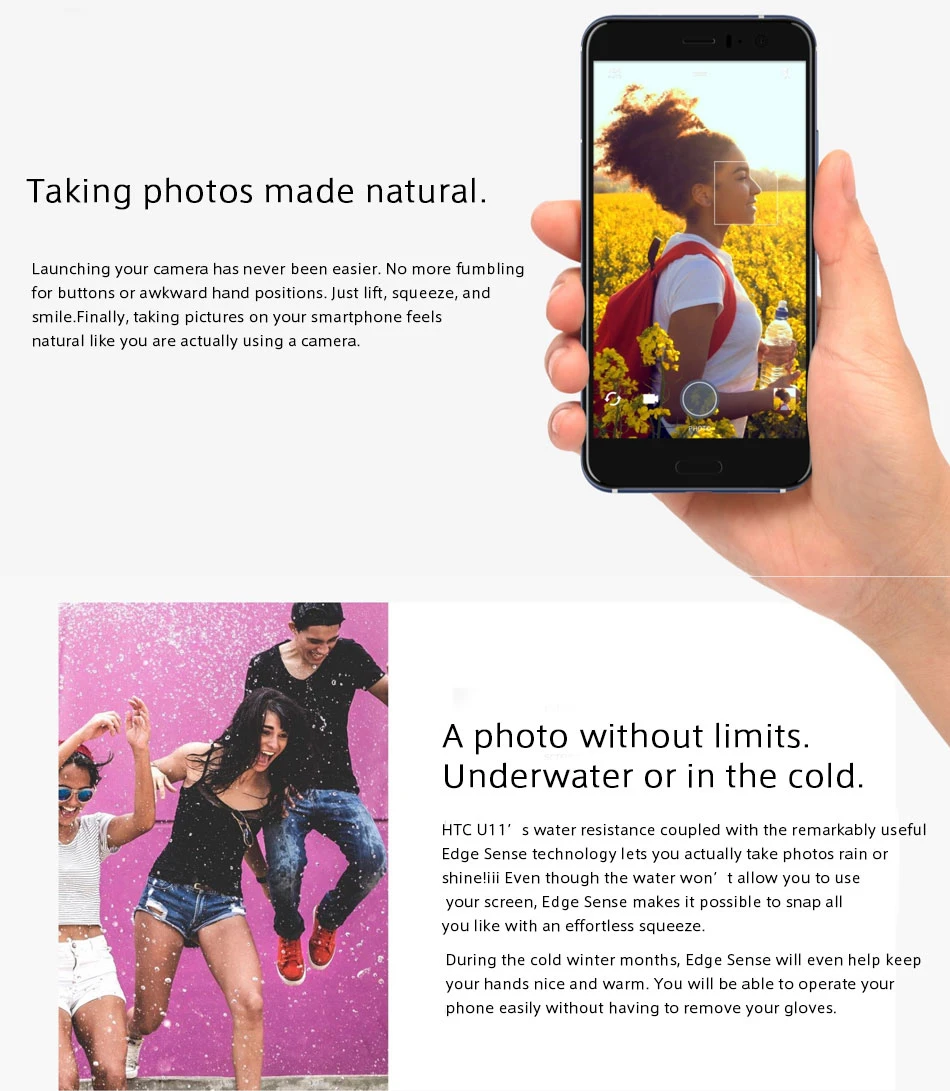 Разблокированный htc U11 Восьмиядерный 5,5 дюймов LTE 4 ГБ ОЗУ 64 Гб ПЗУ 1080P 16,0 Мп камера Snapdragon 835 IP67 мобильный телефон с двумя sim-картами