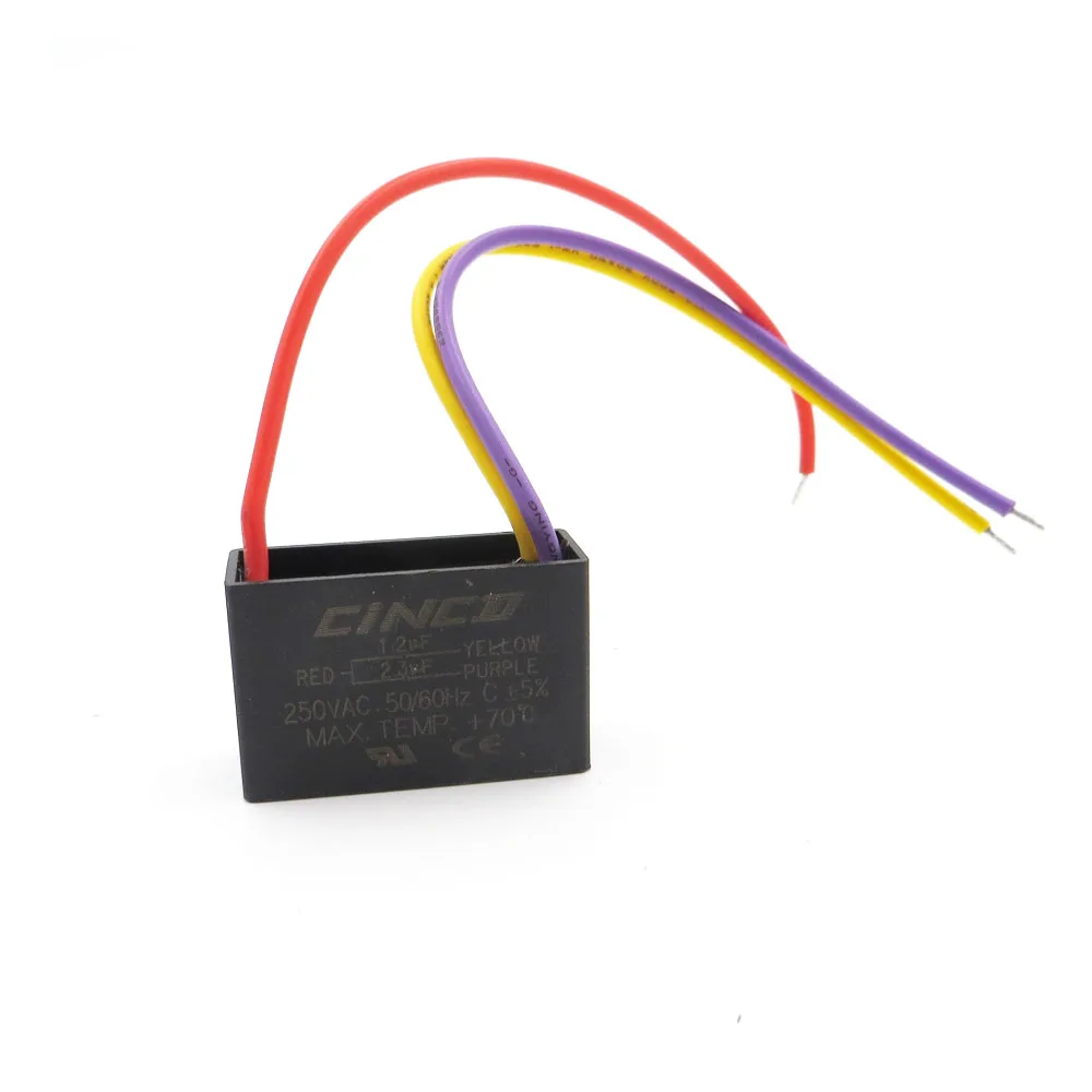 CBB61 1 2 + 3 мкФ 250V Кабели электрические конденсаторы вентиляторов электрического