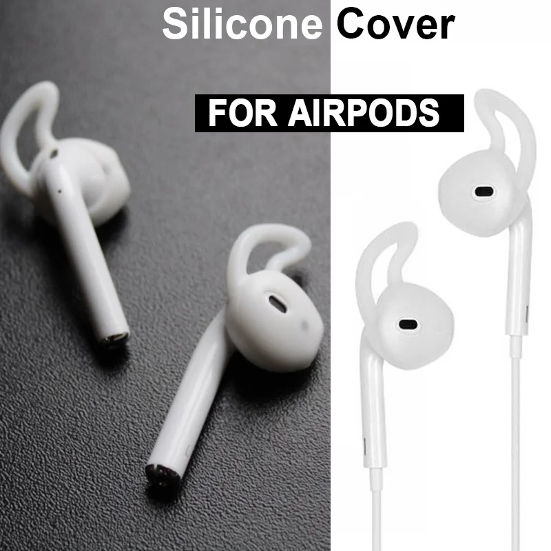 1 пара силиконовых чехлов наушники чехол для iPhone X XR 8 7 6 Plus гарнитура Air Pods ушные