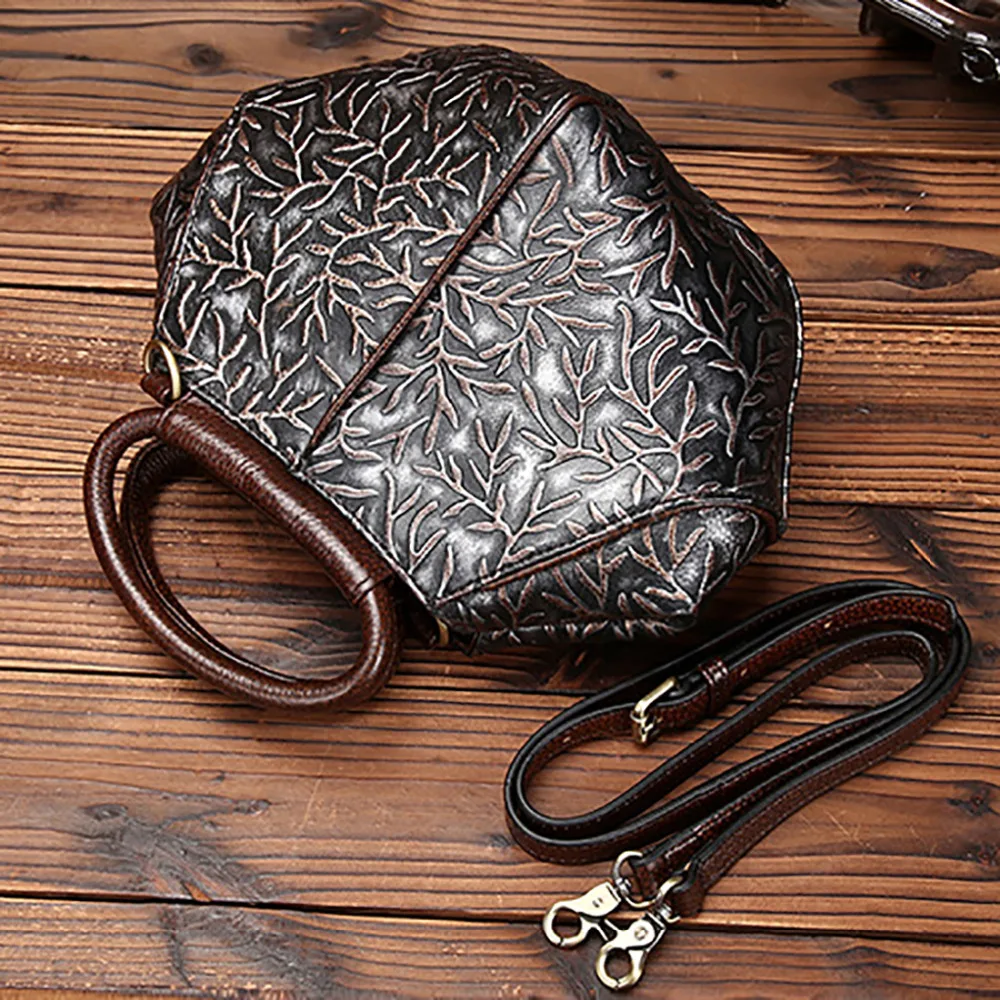 Сумка мессенджер из 100% натуральной кожи Женская винтажная сумка хобо через плечо