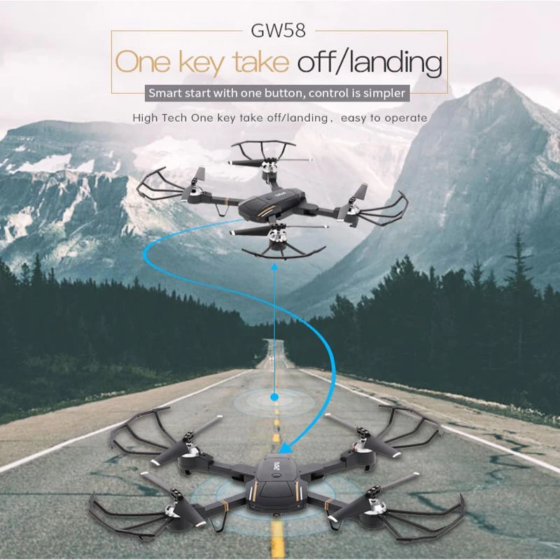 2 4G складные Дроны с HD камерой 720P широкоугольная камера Дрон Wifi FPV 360 ° флип