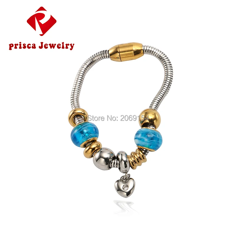 

Women Fashion Bohemia Bracelet Jewelry Colorful Vintage Cuff Bangle Stainless Steel Alloy Link Chain New