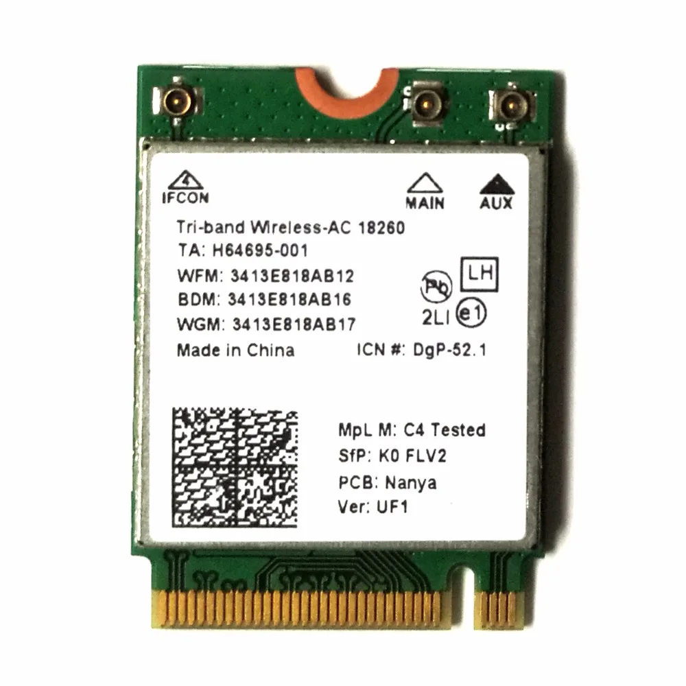 Беспроводной адаптер AC 18260 802.11ac 1200 Мбит/с Mini PCi Express M2 NGFF WiFi + Bluetooth 4 2 для Intel 18260NGW