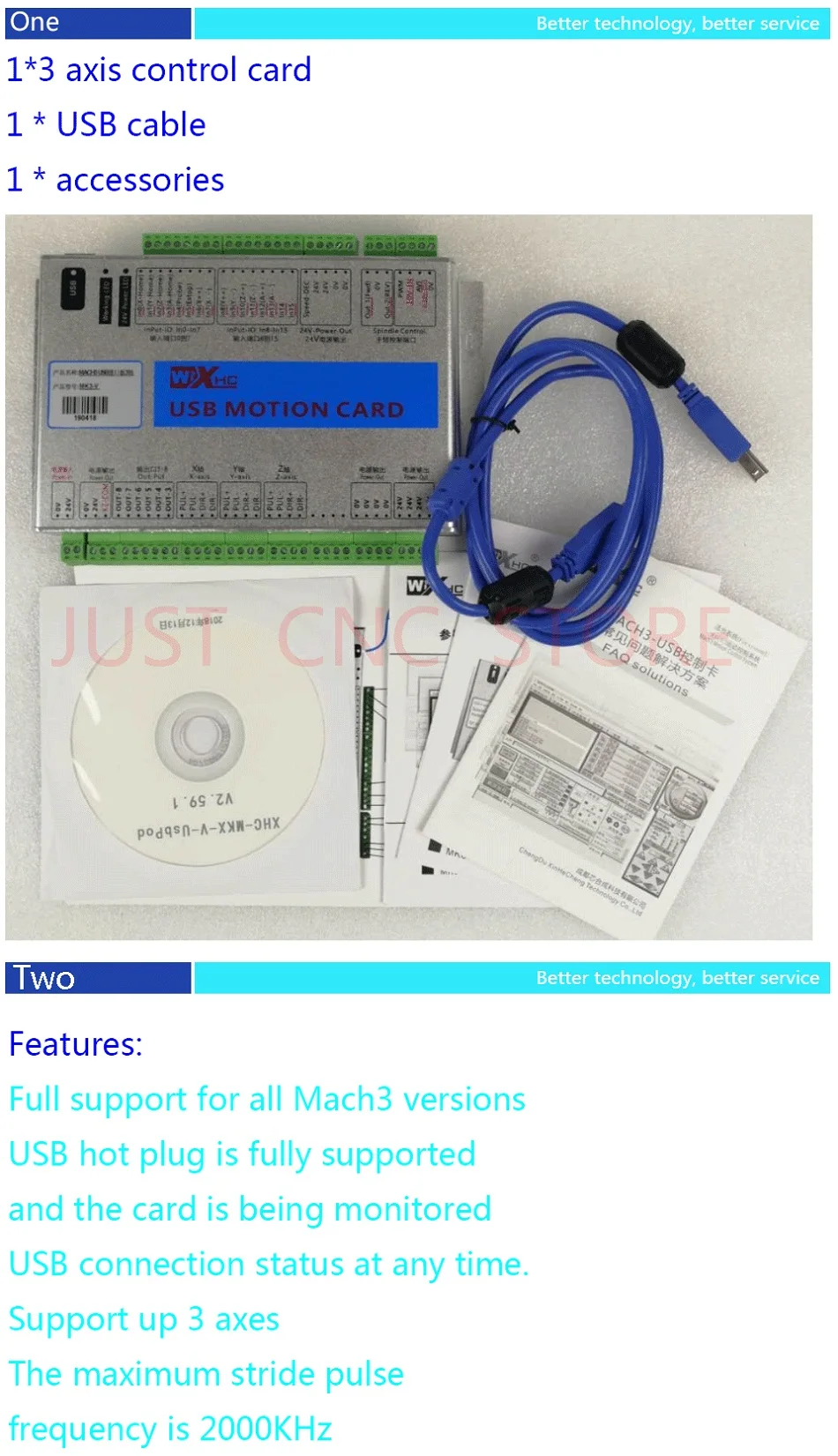 CNC Mach3 USB карта движения XHC контроллер Breakout Board 2 МГц Поддержка Win7 регулятор скорости DC pwm
