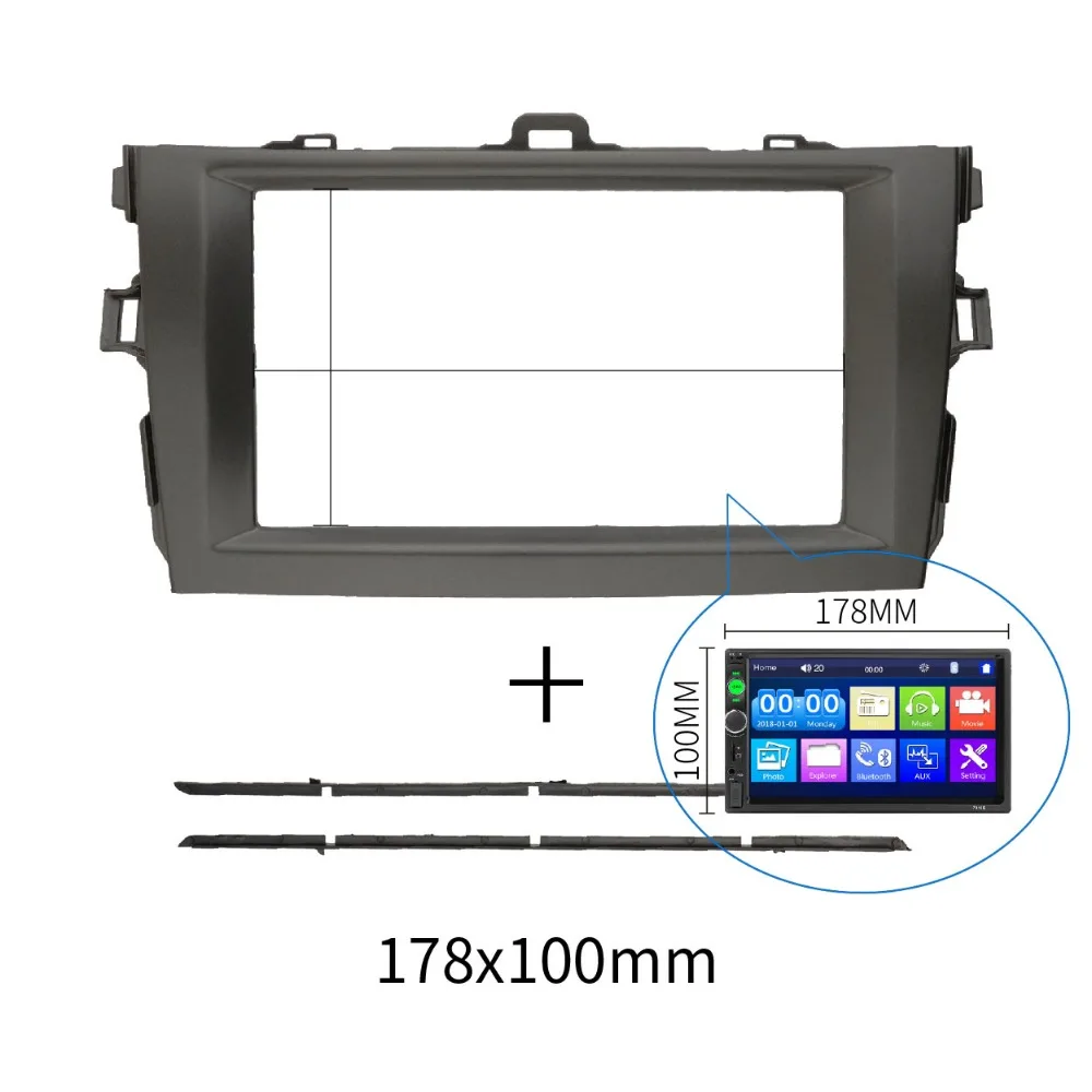 Радио фасции для Toyota Corolla 2 Din gps DVD стерео CD панель приборной панели Установка отделка комплект рамки