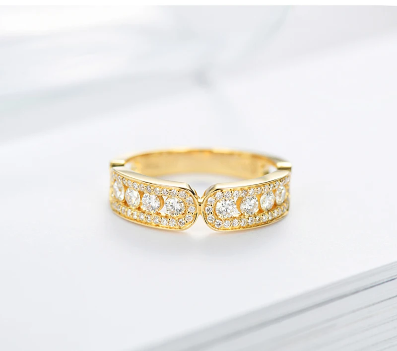 AULEEZE Classic 18 K кольцо из желтого золота с бриллиантом 0,60 cttw Настоящее бриллиантовое женское кольцо юбилейный браслет