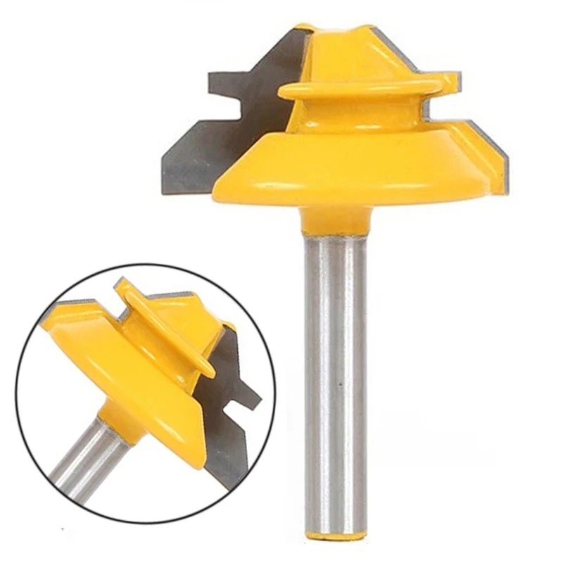 

1pc New 45 Degree 1/4'' Shank Router Bits For Woodworking Cutter Engraving Tool Power Tool