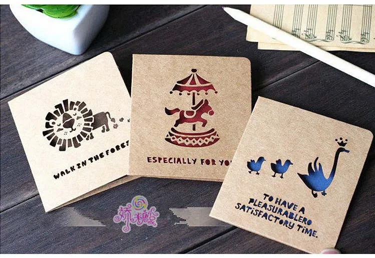 Бесплатная доставка! 1 партия = 45 шт.! Маленькие открытки-поздравительные открытки