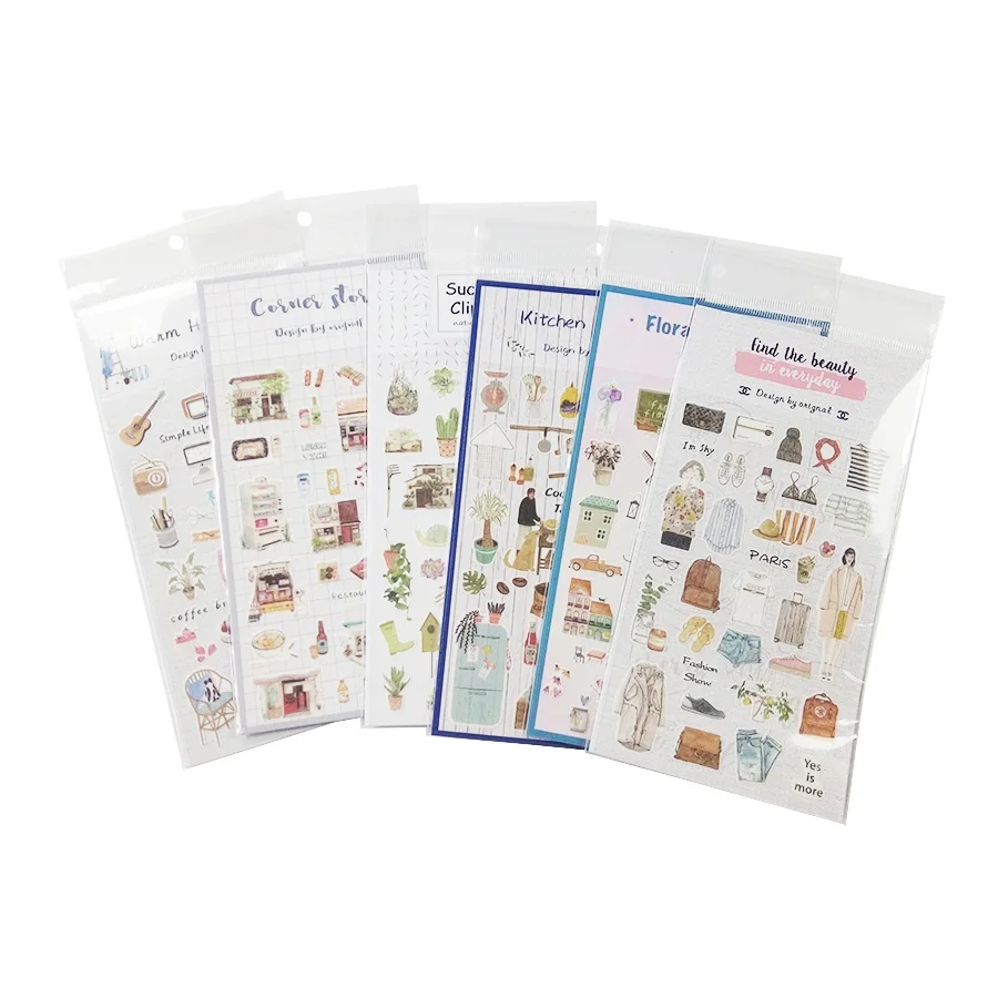 

20 Pack/lot Decoration Stickers Kawaii Sticker DIY Letter Print Calendar Paper Sticker Sticky For Scrapbooking Diary Toys
