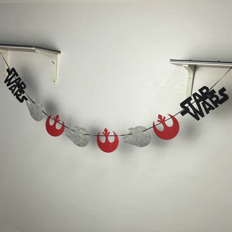Starwars Millennium Falcon сопротивление 3 метра веревка картонный заголовок с флажками флаг День рождения украшение Бантинг поставка