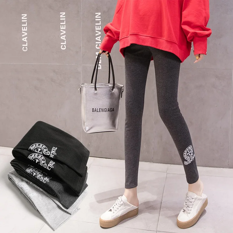 2019 Обтягивающие Леггинсы для беременных женщин на весну и осень однотонный
