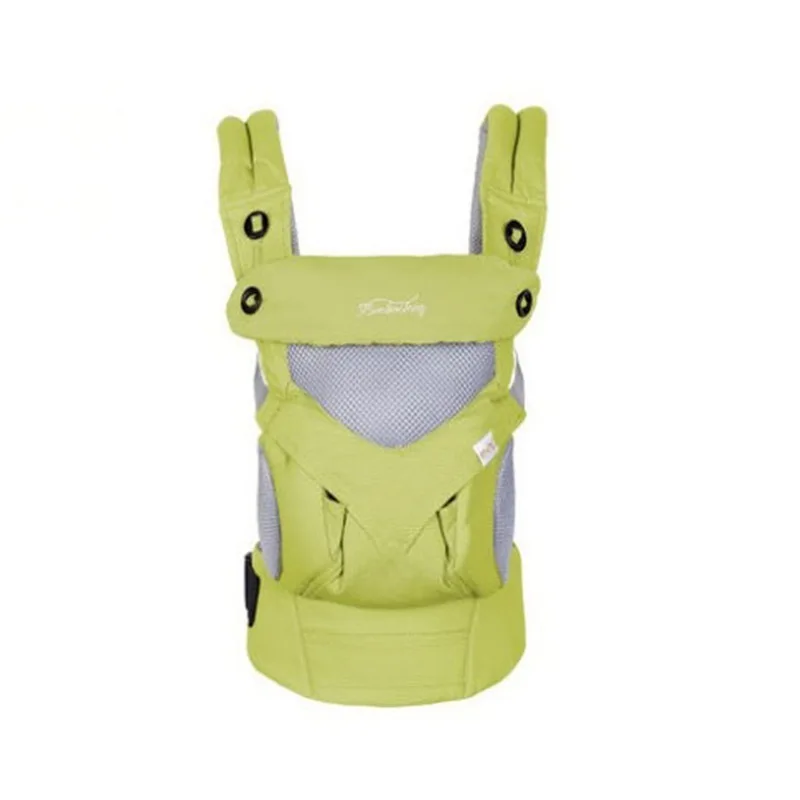 light green Эргономичный рюкзак-кенгуру для переноски детей; переносные детские рюкзаки; уплотненные плечи; 360 эргономичная толстовка с капюшоном; кенгуру - Цвет: light green