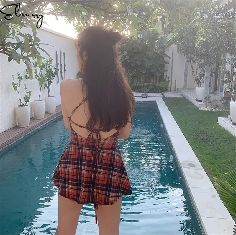 Женская цельная юбка Пляжная бандажная Сексуальная Новинка 2019 года купальный