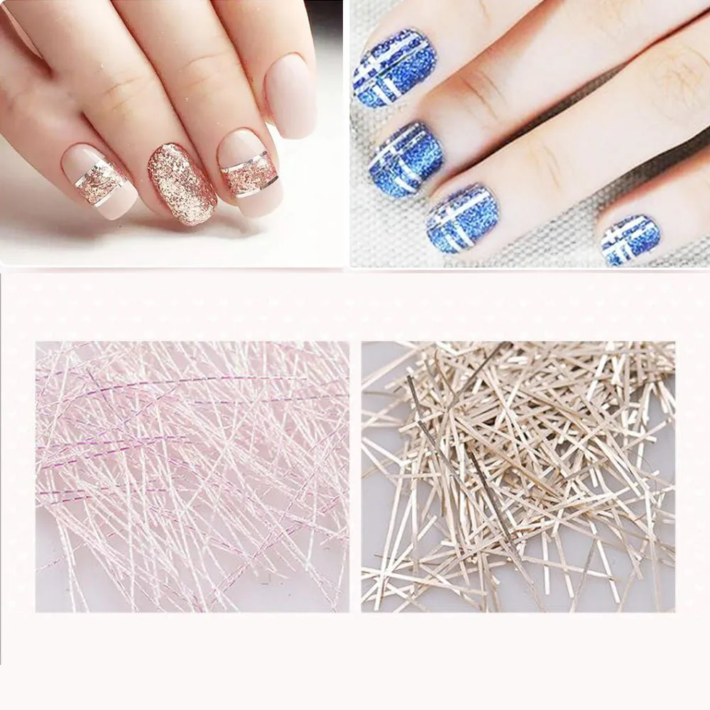 12Style/lot Metal Lines Nail Art Ultra Thin Decorations Gold Silver Sripes 3d Manicure Sequins Flakes Gel Polish Tools A447 | Красота и