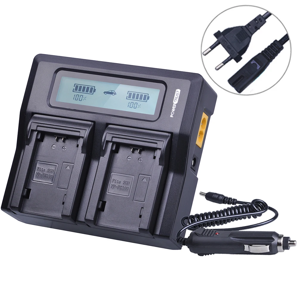 2x NP-FZ100 NP FZ100 NPFZ100 Камера Батарея+ быстрое LCD Dual charger для sony BC-QZ1 Alpha 9 9R A9R 9S ILCE-9 A7R A7 III ILCE-7M3