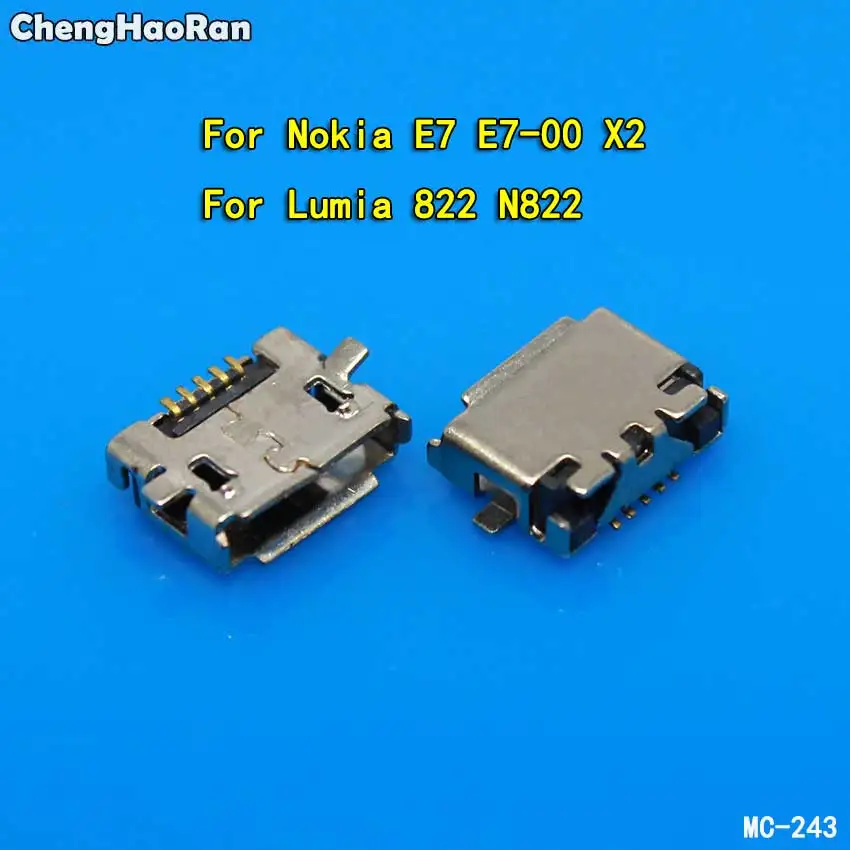 10 шт. Micro USB разъем ChengHaoRan для Nokia E7 X2 Lumia 822 N822 5pin зарядный док станция|Шлейфы