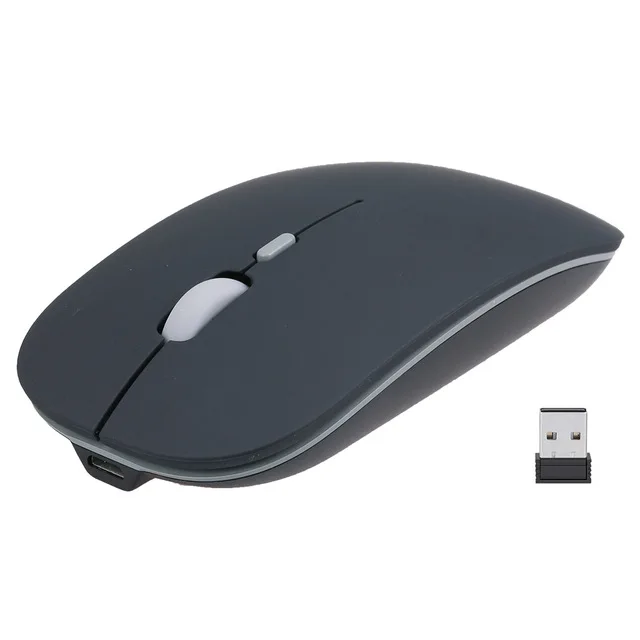 Rovtop Беспроводная игровая мышь 2,4 ГГц USB ультра-тонкая Бесшумная зарядка фотоэлектрическая портативная мышь для ноутбука