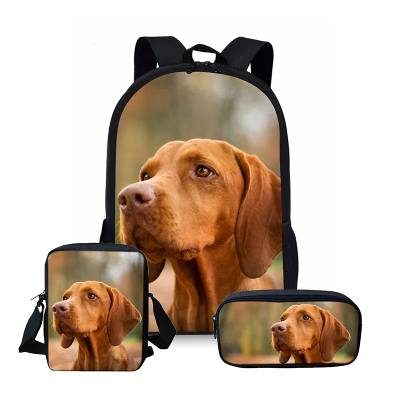 XM2416C-E-K Nopersonality милая собака vizsla принт школьный рюкзак черный 3d школьная сумка для мальчиков и девочек; Kawaii; Начальная школа Студент Дети Рюкзак Mochila - Цвет: XM2416C-E-K