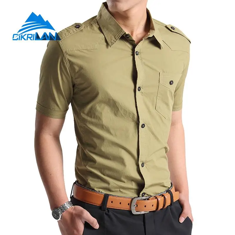 Новый летний отложным воротником Короткие рукава для отдыха спортивный Cmaping