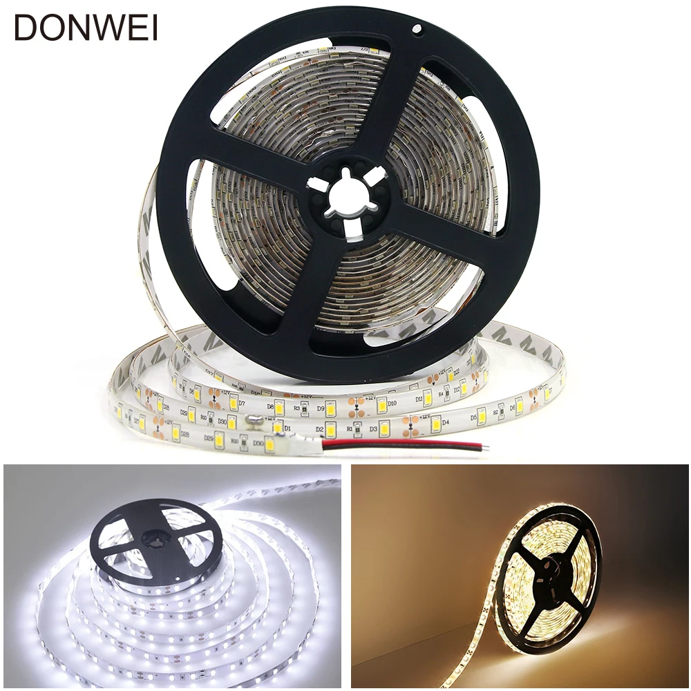 

5M 3528 SMD 300Leds Waterproof Led Strip Light DC12V Warm White Cool White Flexible LED Strips for Home Decoration