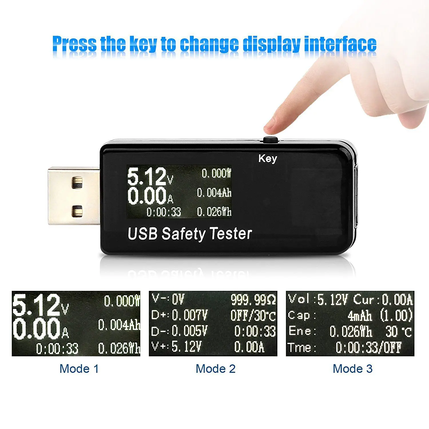Профессиональный USB тестер безопасности цифровой измеритель мощности