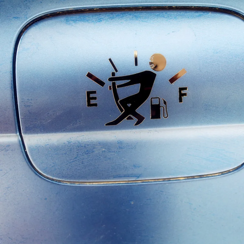 1 шт. забавная наклейка на автомобиль никелевый металл Натяжной топливный бак