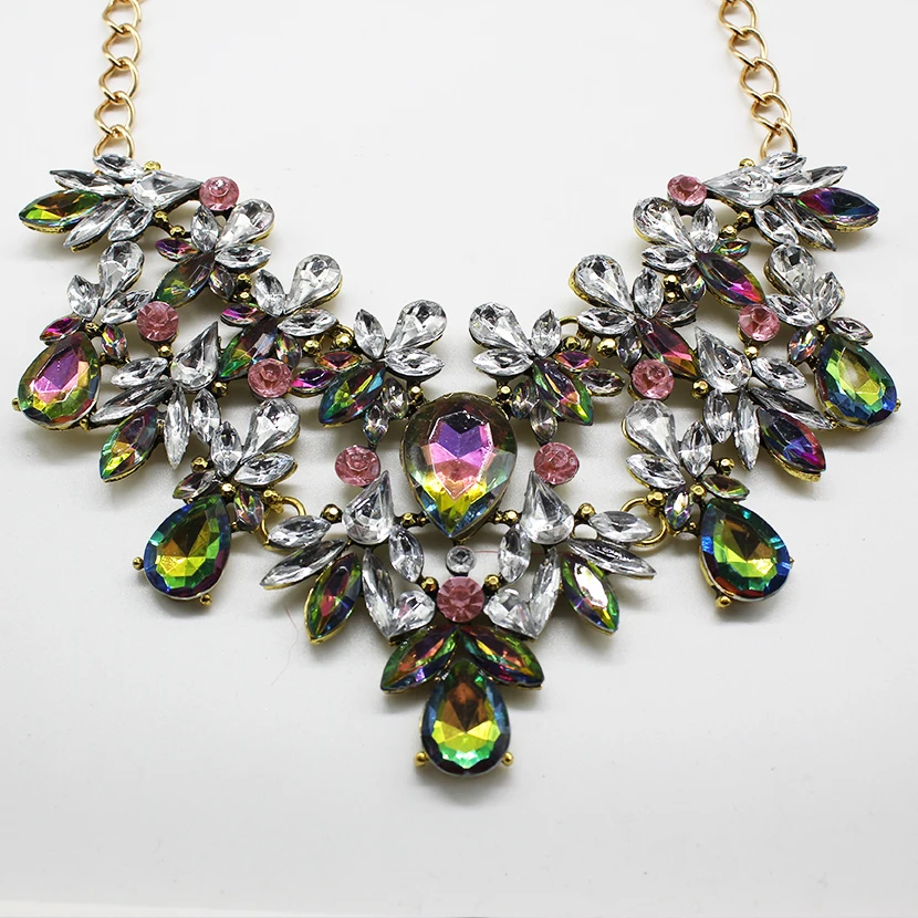 Женское Ожерелье с эмалью длинная эмалированная цепочка геометрической формы