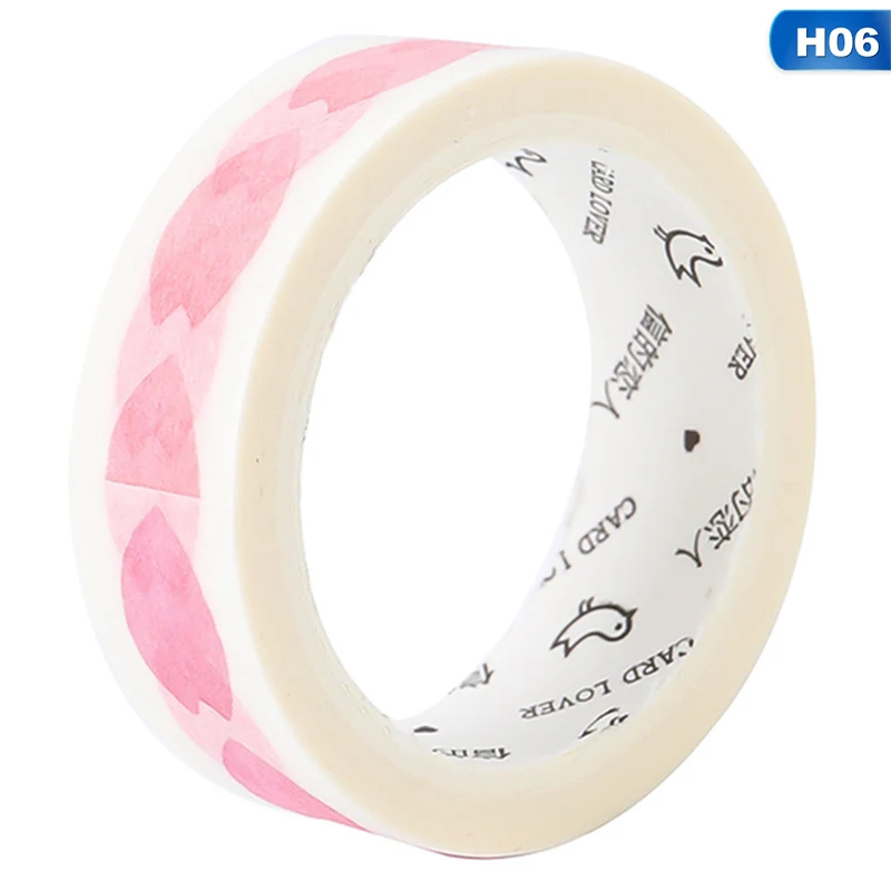 1X Романтический cherry blossom серии DIY декоративные изоляционная лента каваи васи лента Канцелярские клейкая лента этикетка наклейка