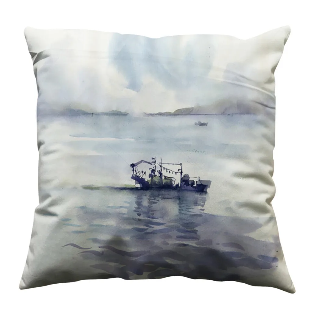 Новая наволочка с изысканным принтом простая Наволочка на подушку пейзажем