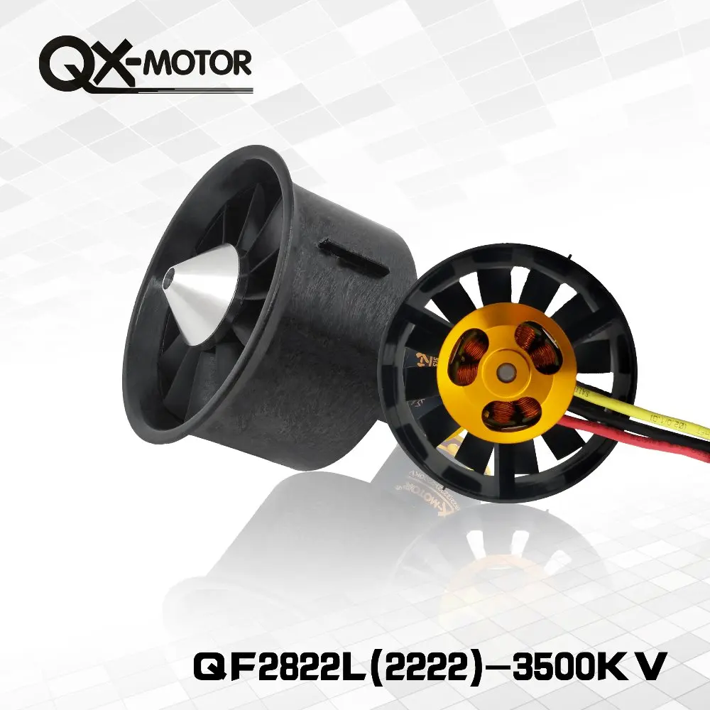 QX MOTOR DIY Drone 64 мм EDF набор 2822 3500KV двигатель с 12 лезвий воздуховод вентилятор 80A esc для