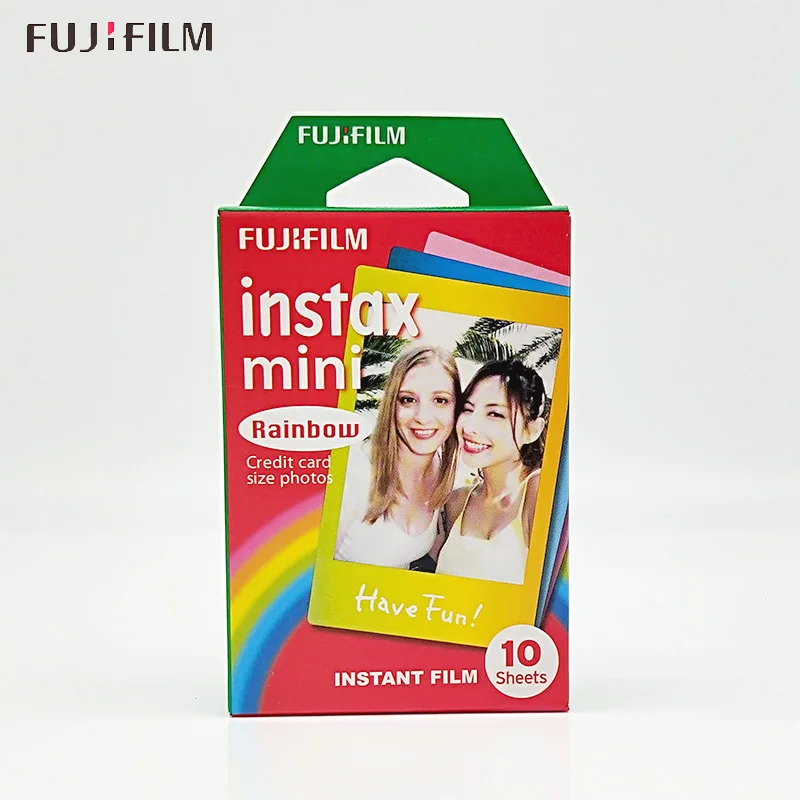 1 - rainbow film Подлинная цветная пленка Fujifilm Instax Mini для Fuji Instax Mini 9 8 7s 7c 70 90 25 50 мгновенная камера, мобильный принтер SP1 SP2 Liplay - Цвет: 1 - rainbow film