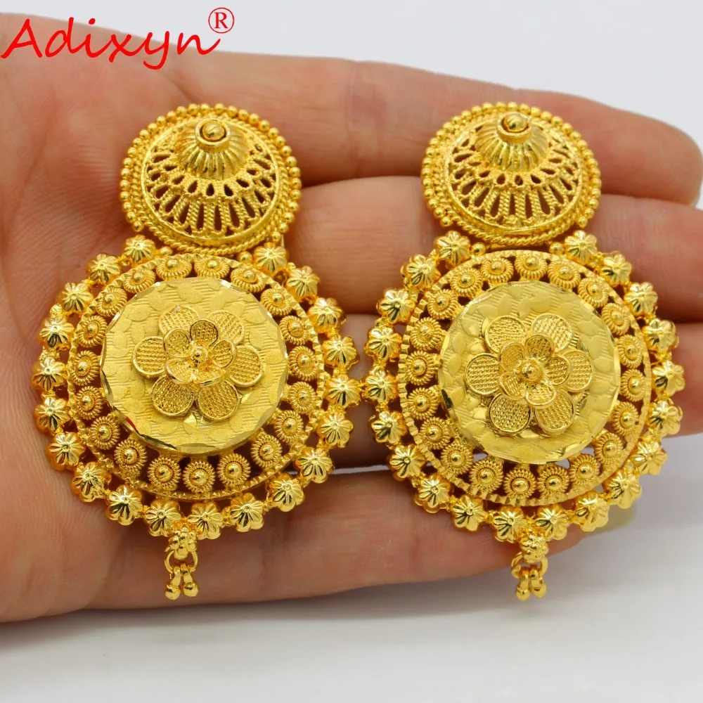 Adixyn индийские большие тяжелые комплекты украшений для женщин золотого цвета