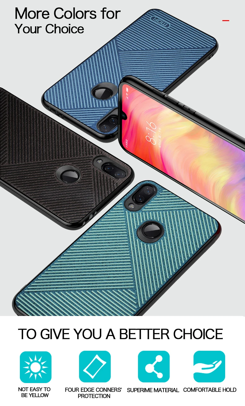 Чехол для xiaomi redmi note 7 pro, чехол MOFI для xiaomi note 7 global Liquid Silicone в полоску, чехол для задней панели note 7Pro, полный Чехол